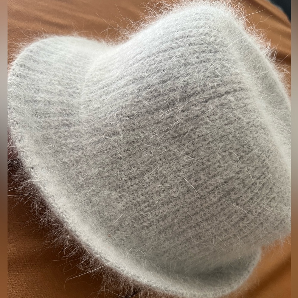 Angora and wool hat.
